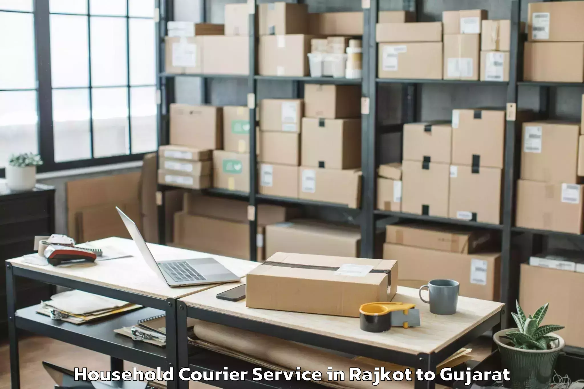 Top Rajkot to Abhilashi University Surat Household Courier Available